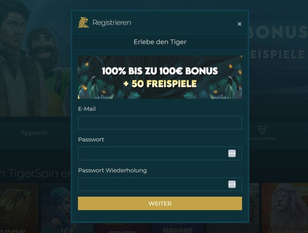 Schritt-für-Schritt Anleitung zur Registrierung bei TigerSpin Casino